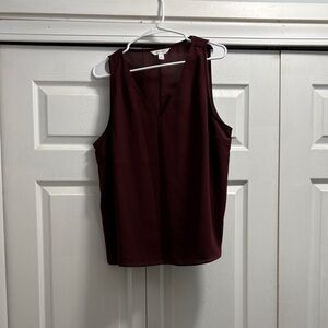 Nine West Deep Burgundy Tank Top